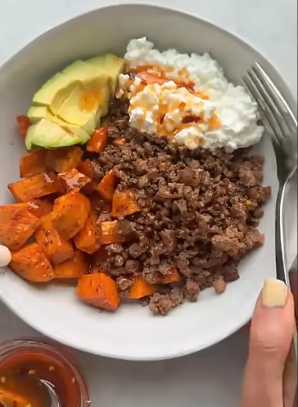 Recipe 3: Beef, Sweet Potato, and Cottage Cheese Dinner Bowl