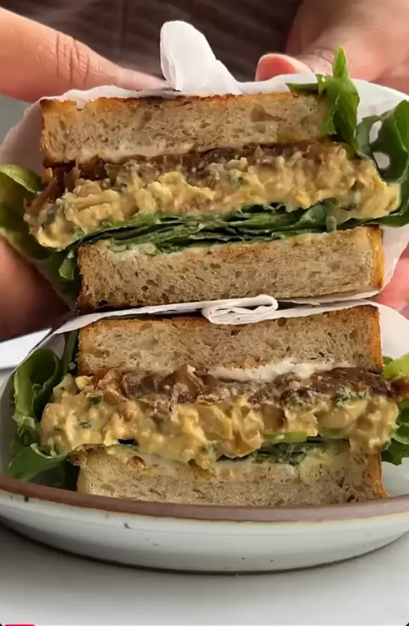 Curried Chickpeas and Caramelized Onion Toast