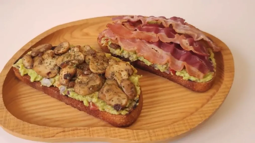Creamy White Bean and Avocado Toast with Mushrooms
