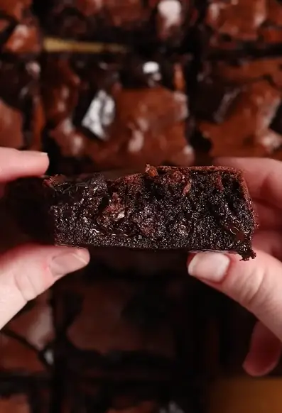 Small brownie breakfast cake made with oat flour