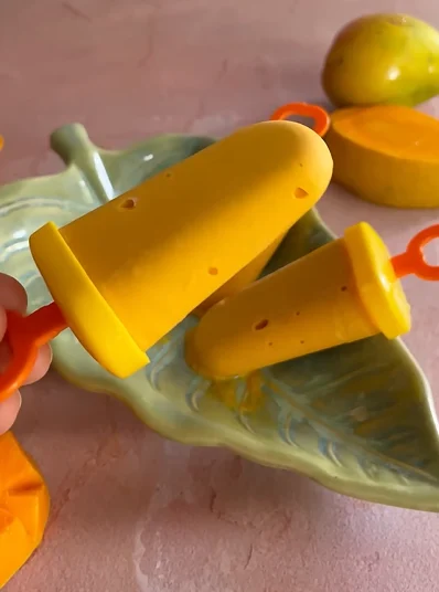 Mango banana fruit popsicles