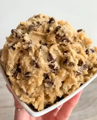 No-bake edible cookie dough with chocolate chips