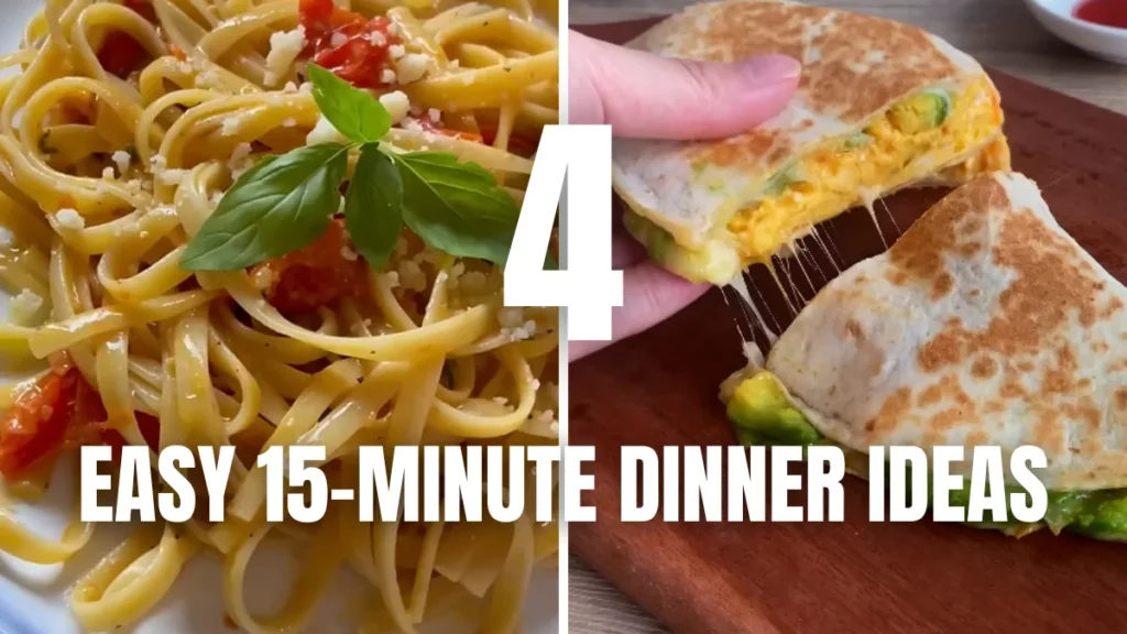 Four easy weeknight dinners with pasta, quesadillas, noodles, and air fryer wings